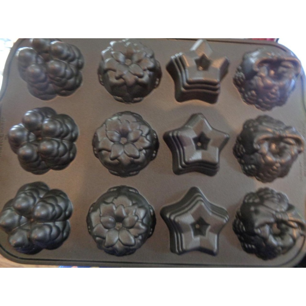 Nordic Ware Holiday Mini Muffin Pan 2.7 Cups Christmas